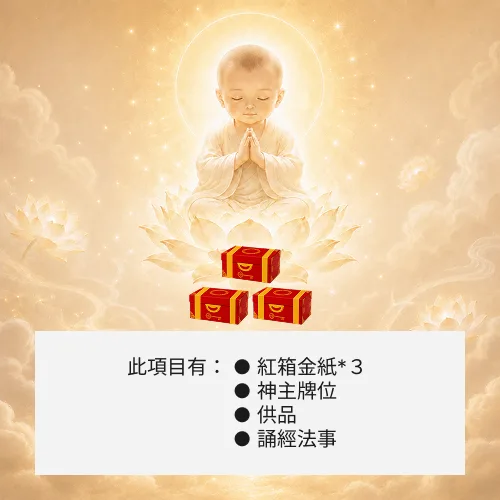 超渡嬰靈-３箱金紙