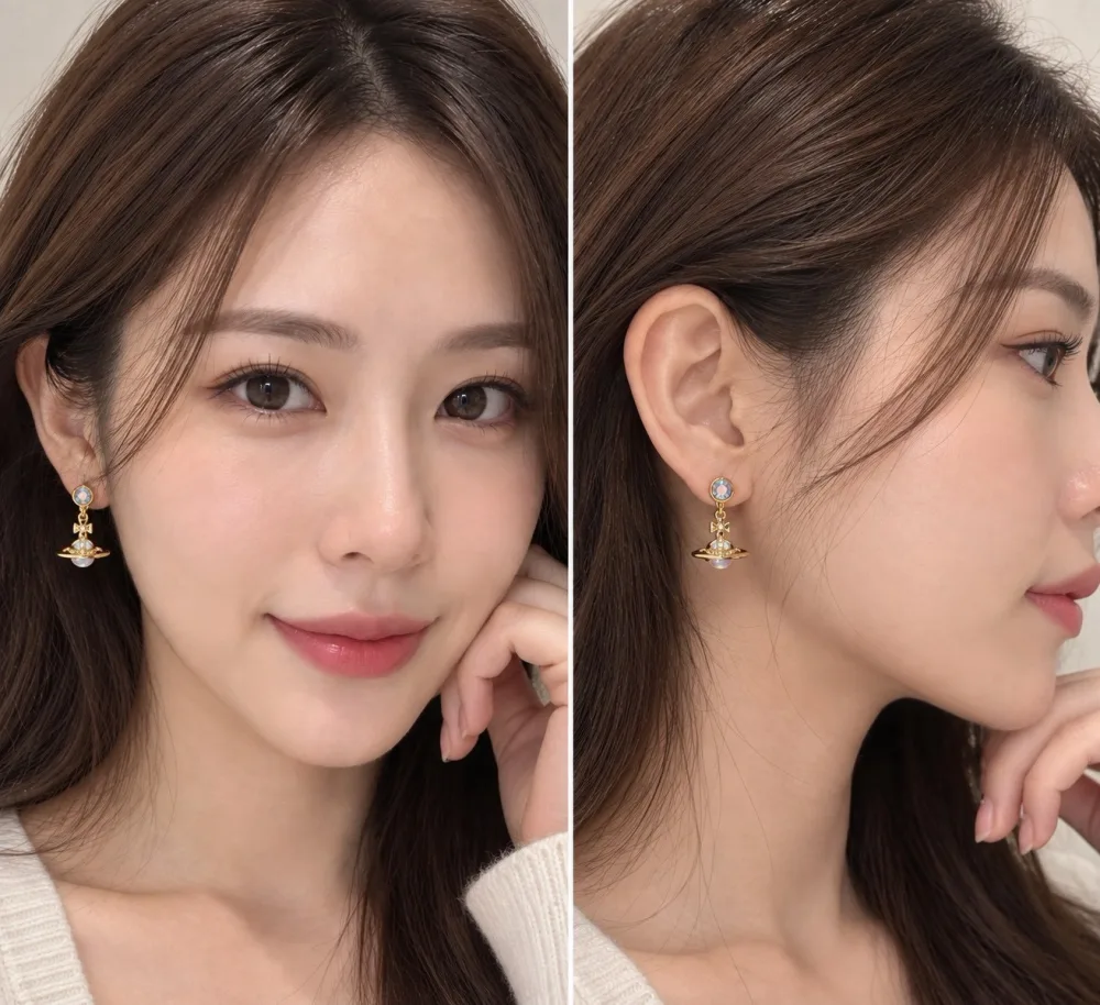 JOY💕VW Vivienne Westwood 立體星球耳環